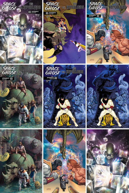 Space Ghost Vs. The Herculoids #3 cover collage