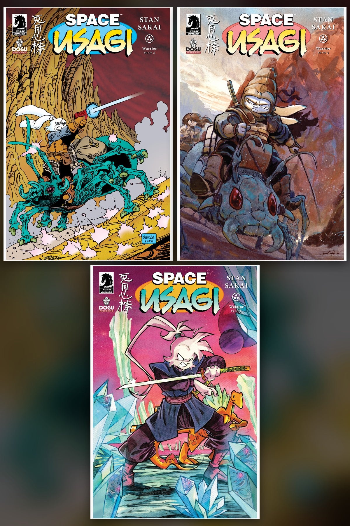Space Usagi: Warrior #2 cover collage