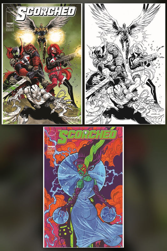 Spawn Scorched #56 cover collage