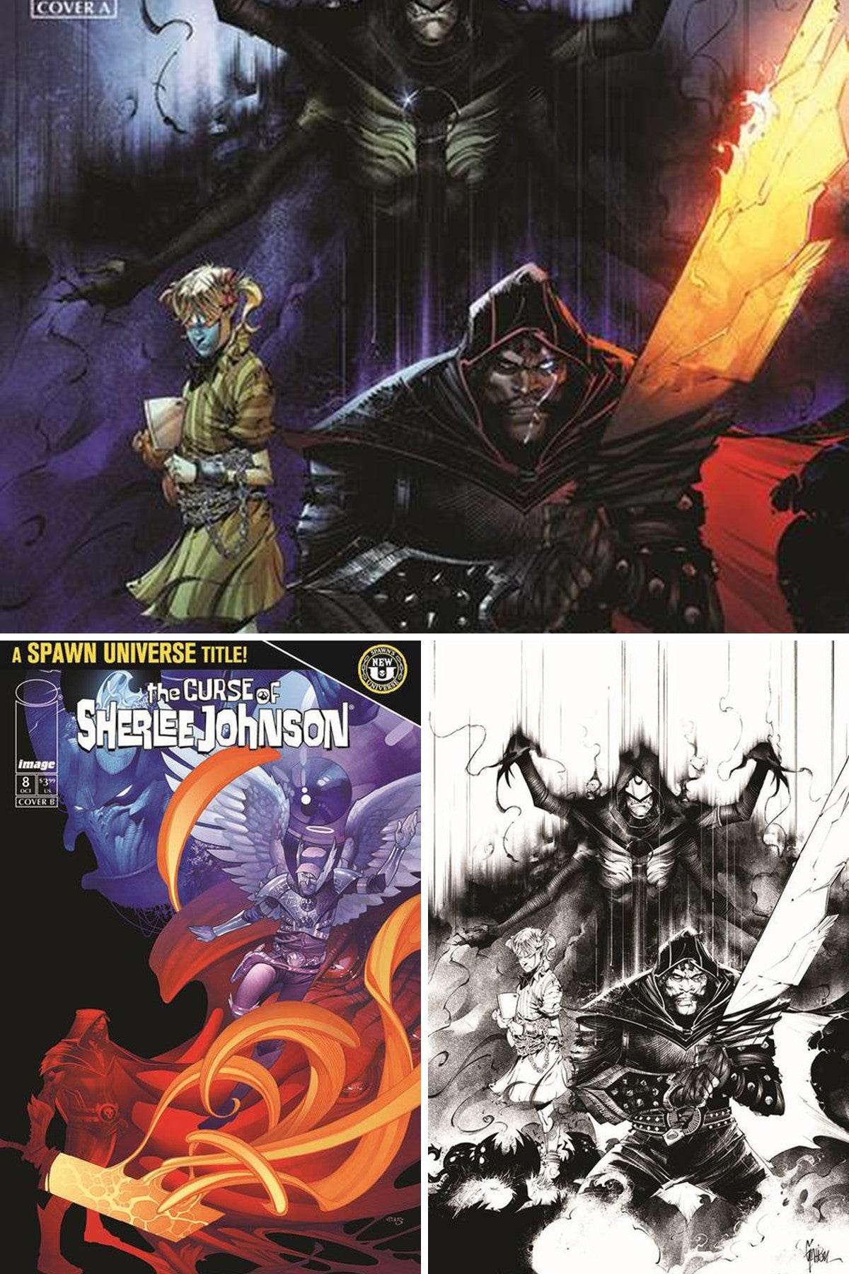Spawn The Curse Of Sherlee Johnson #8 cover collage