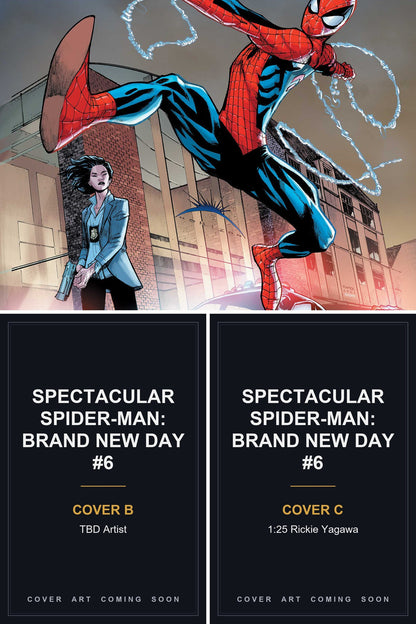 Spectacular Spider-Man: Brand New Day #6 cover collage — Covers B & C art coming soon