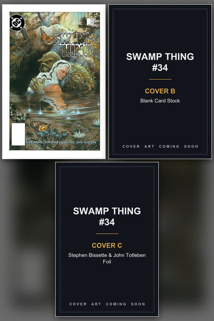 Swamp Thing #34 Facsimile Edition cover collage - Covers B & C art coming soon