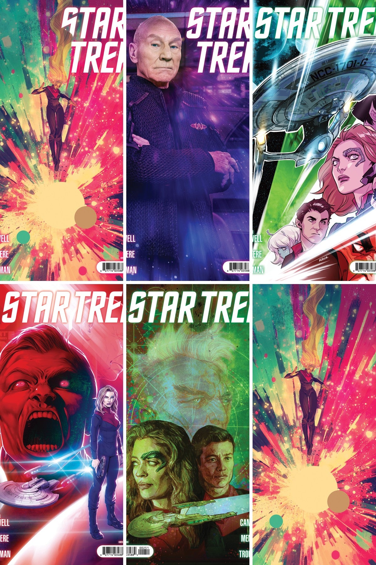 Star Trek (2026) #2 cover collage