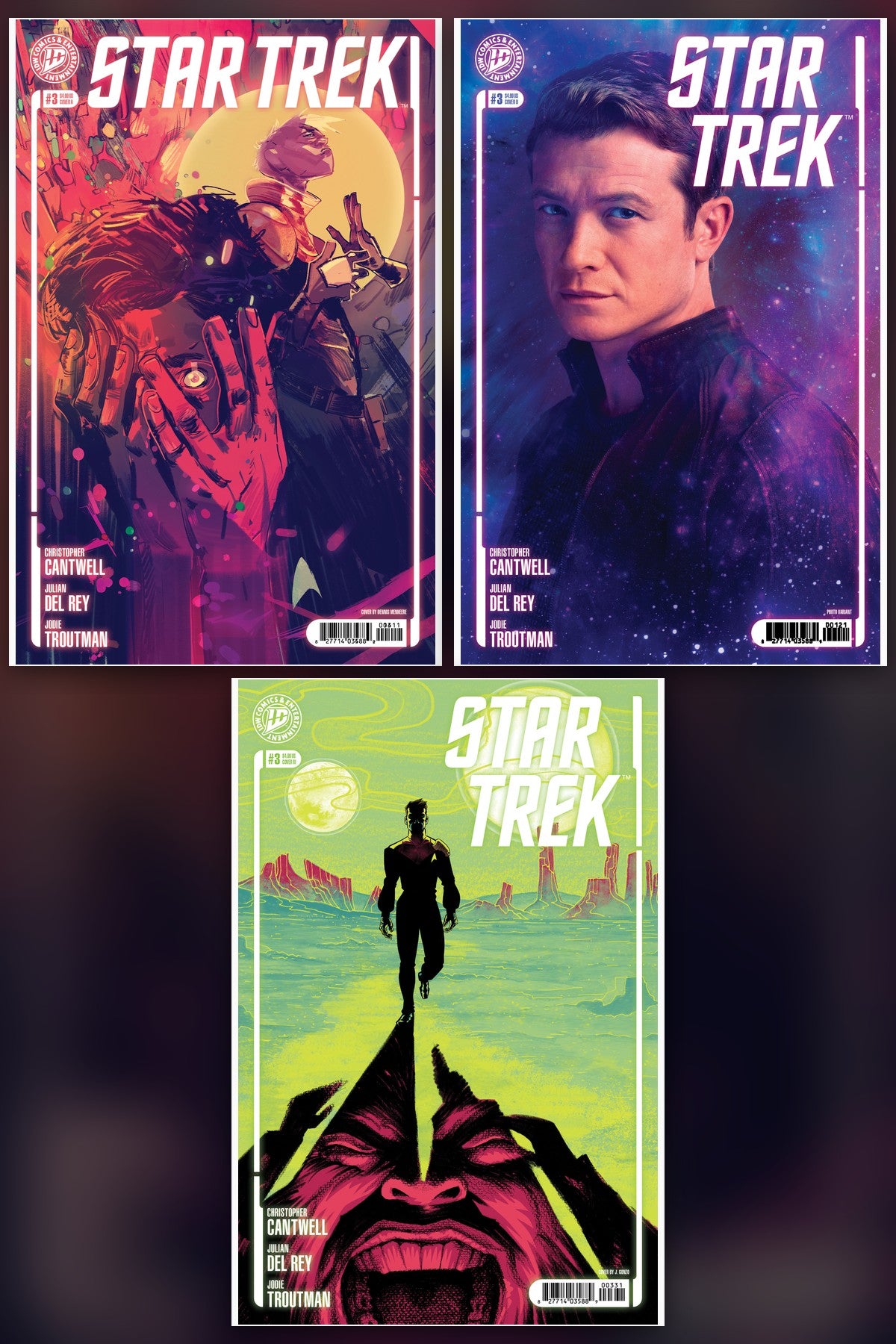 Star Trek (2026) #3 cover collage