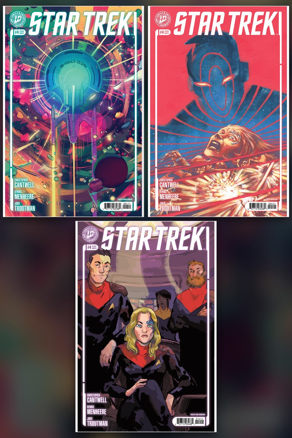 Star Trek (2026) #4 cover collage