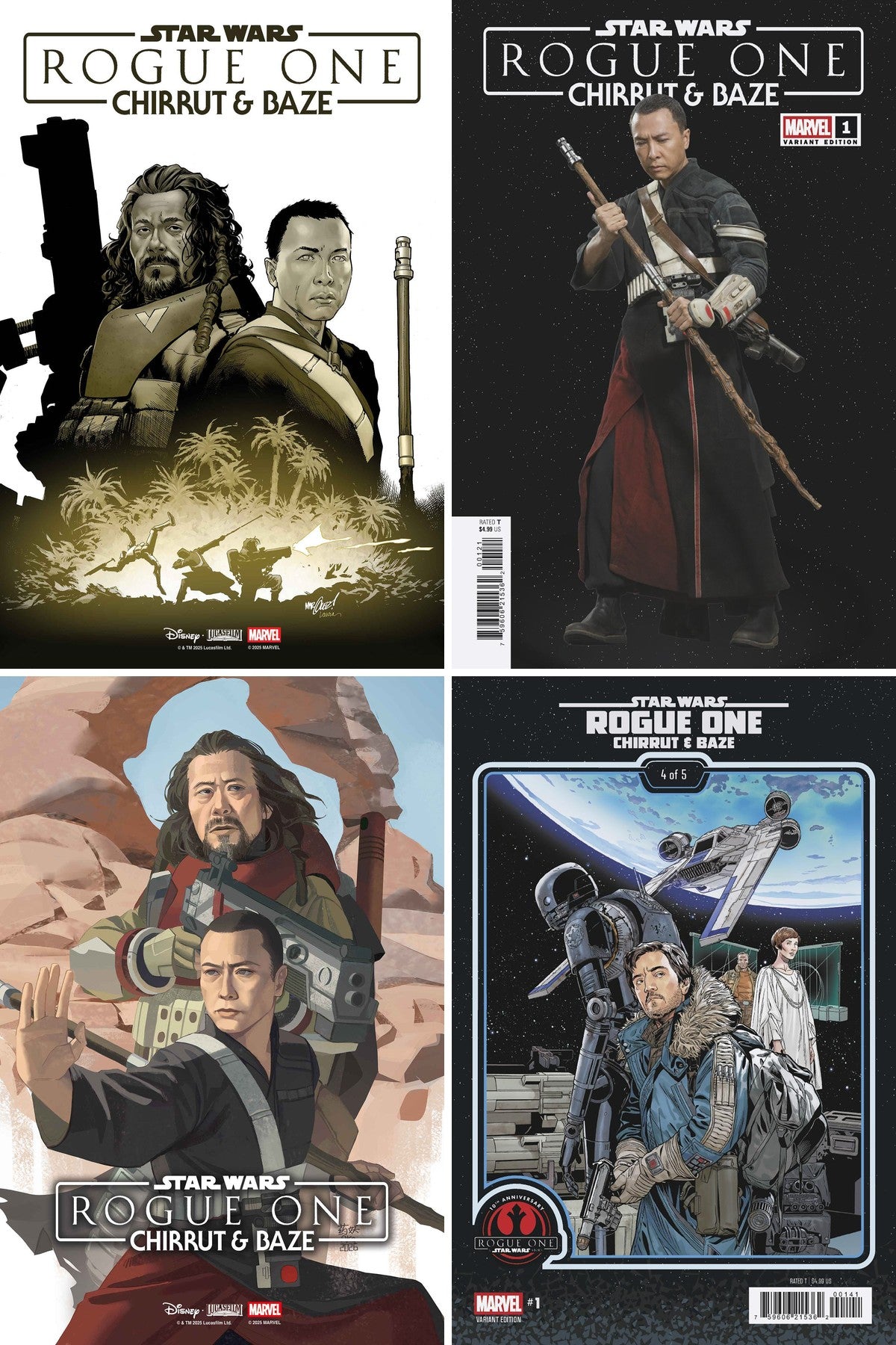 STAR WARS: ROGUE ONE - CHIRRUT & BAZE #1 cover collage