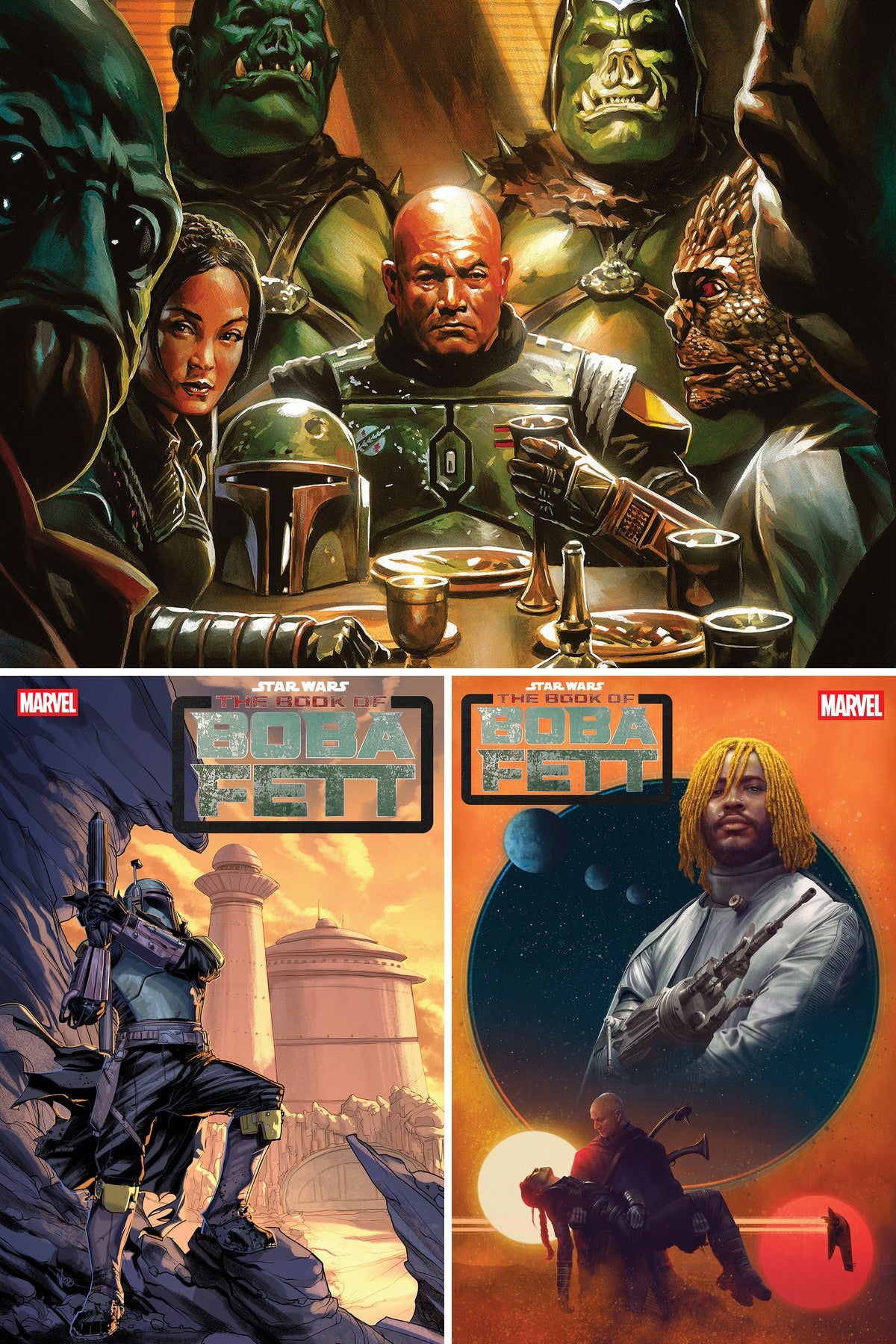 STAR WARS: THE BOOK OF BOBA FETT #4 cover collage