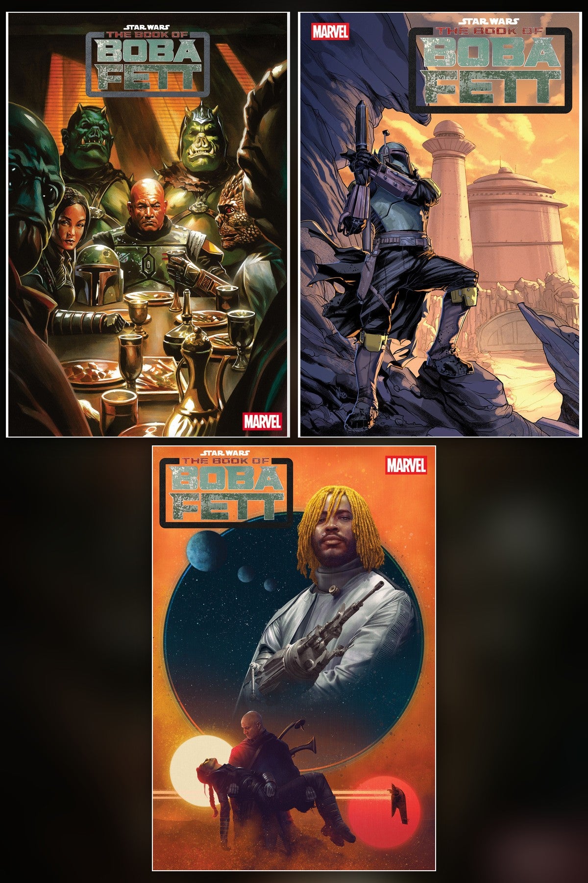 STAR WARS: THE BOOK OF BOBA FETT #4 cover collage