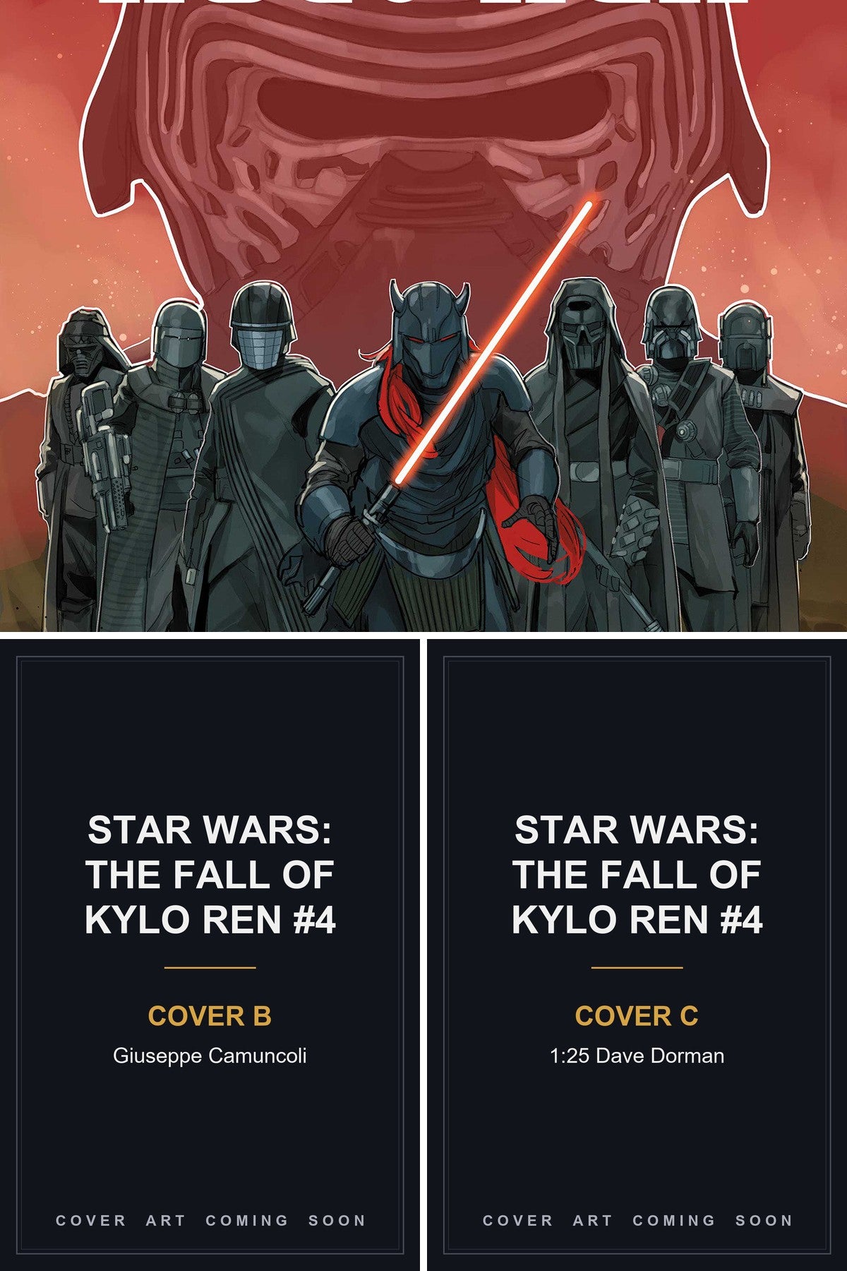 STAR WARS: THE FALL OF KYLO REN #4 cover collage - Covers B & C art coming soon