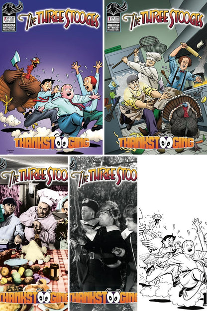The Three Stooges: Thankstooging #1 (One Shot) cover collage