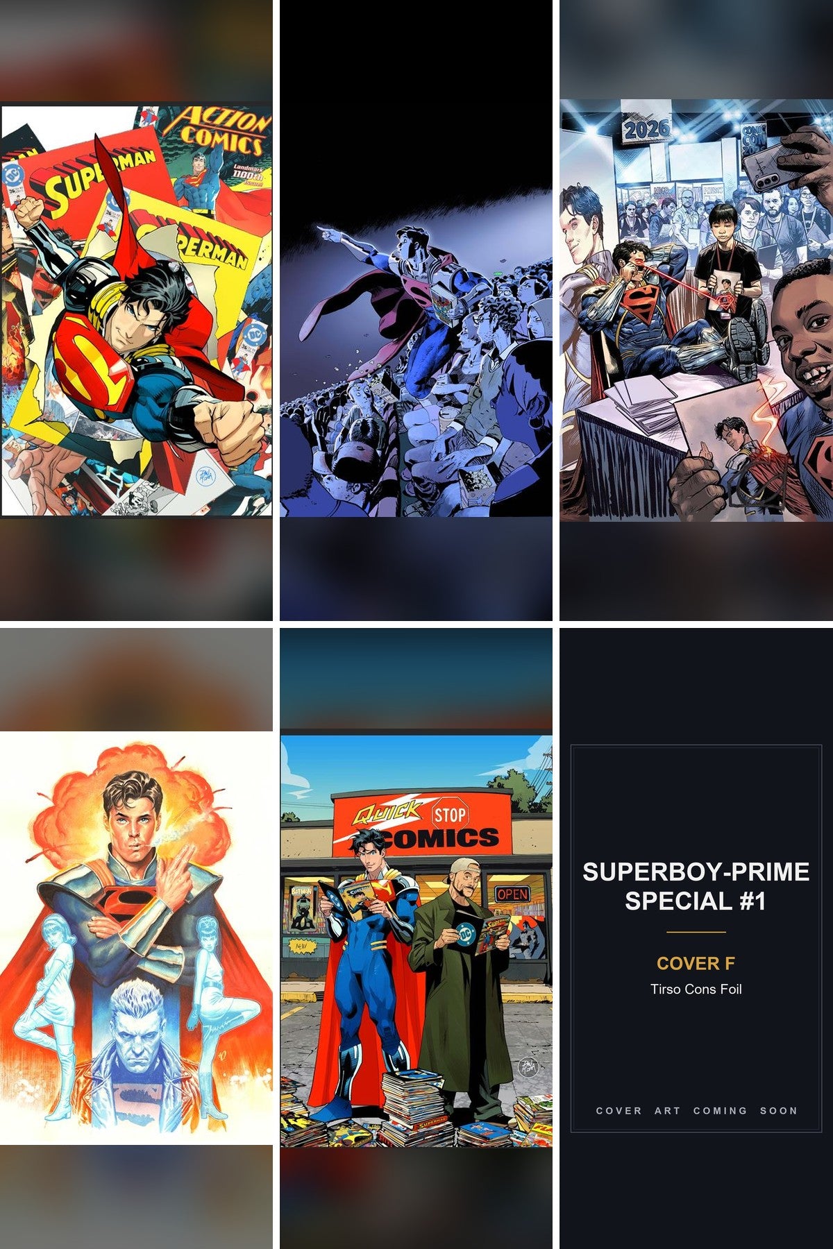 Superboy-Prime Special #1 cover collage - Cover F art coming soon