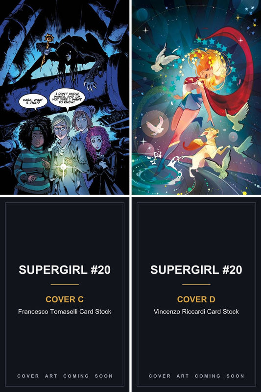 Supergirl #20 cover collage - Covers C & D art coming soon