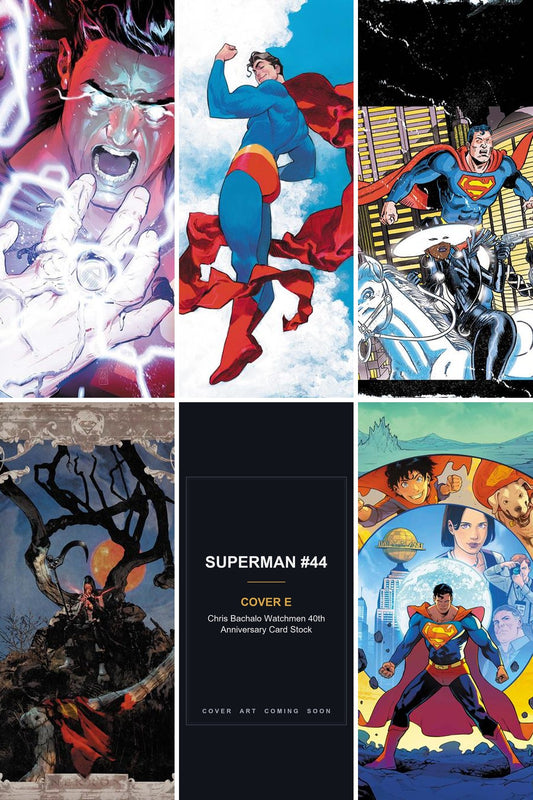 Superman #44 cover collage - Cover E art coming soon