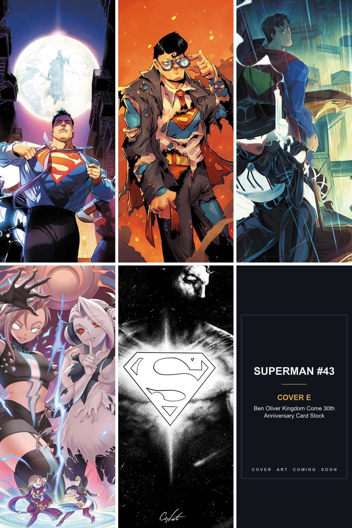 Superman #43 cover collage - Cover E art coming soon
