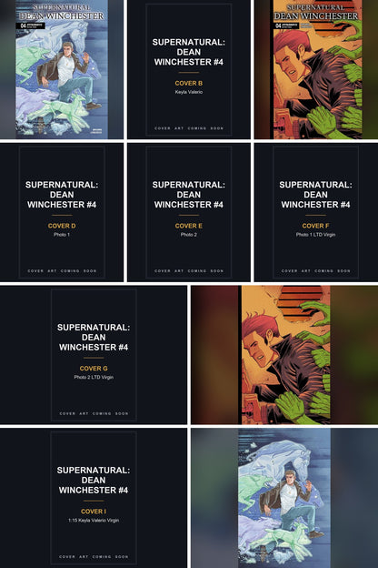 Supernatural: Dean Winchester #4 cover collage - Covers B, D, E, F, G & I art coming soon