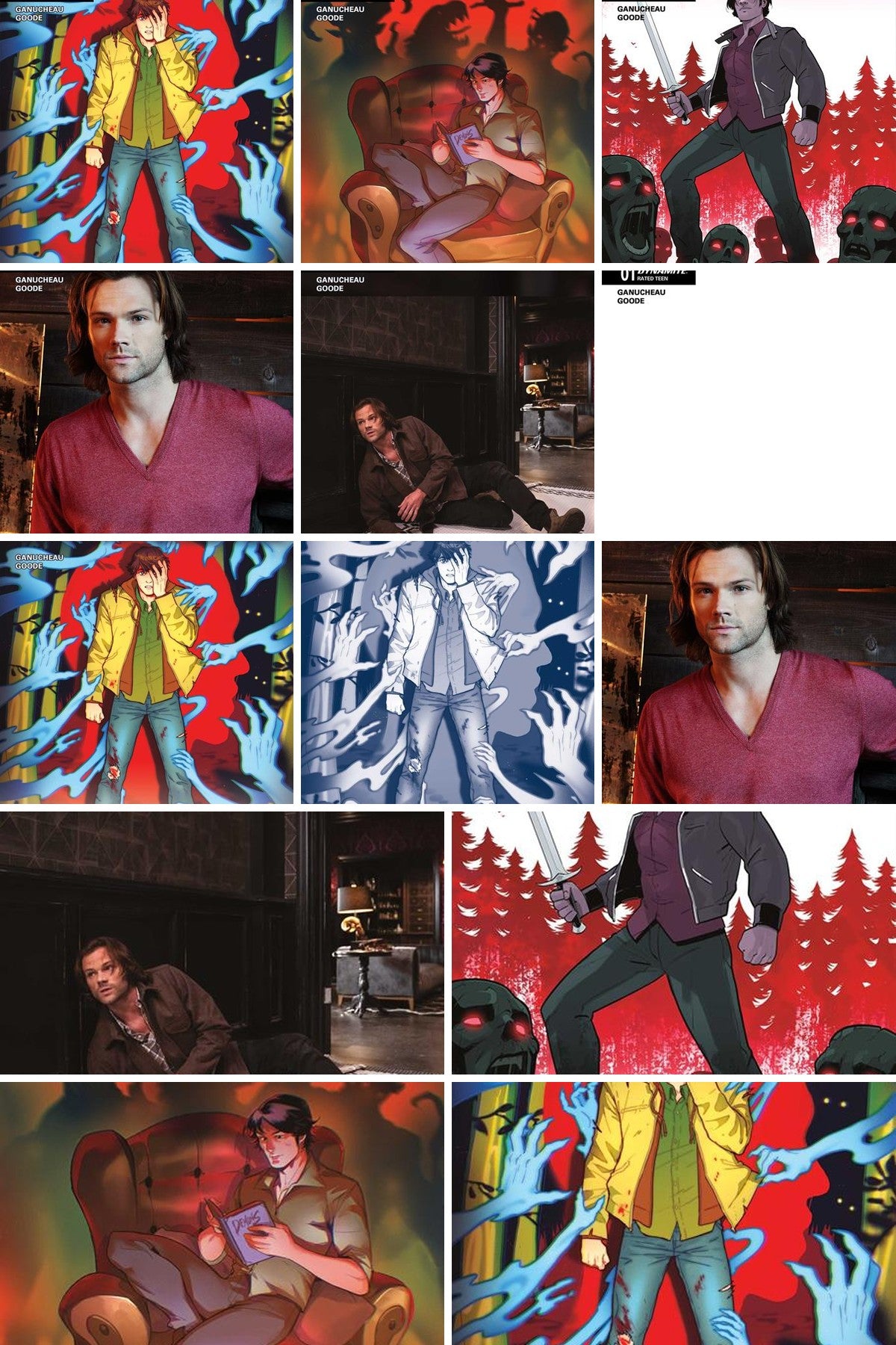 Supernatural: Sam Winchester #1 cover collage