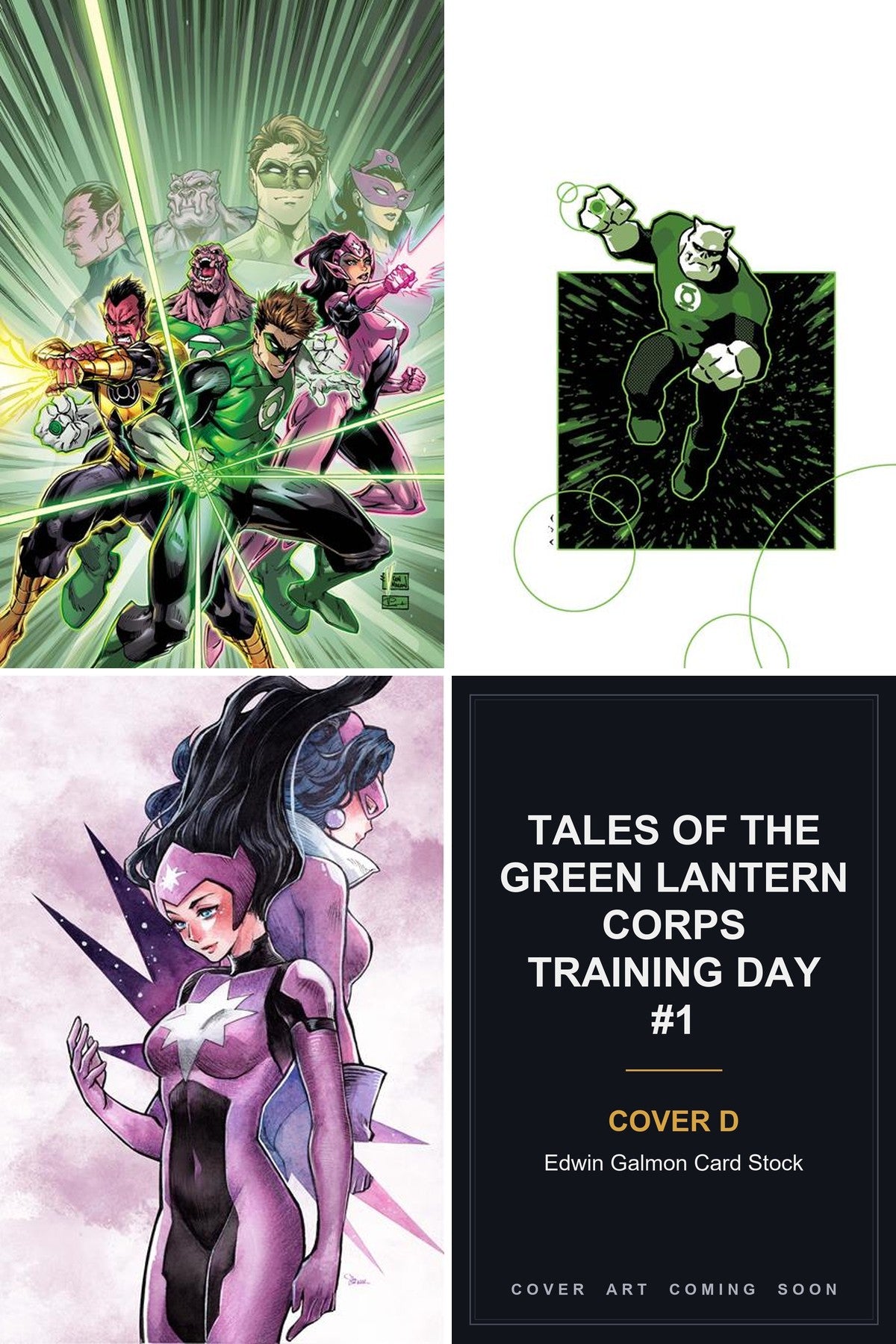Tales of the Green Lantern Corps Training Day #1 cover collage - Cover D art coming soon