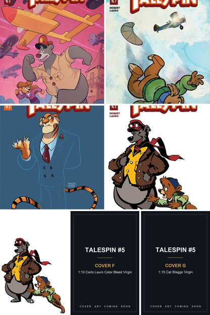 Talespin #5 cover collage - Covers F & G art coming soon