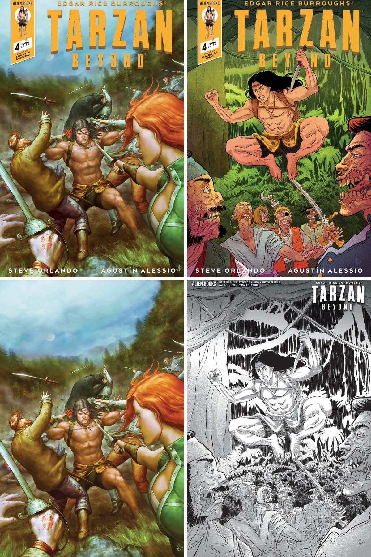 Tarzan Beyond #4 cover collage