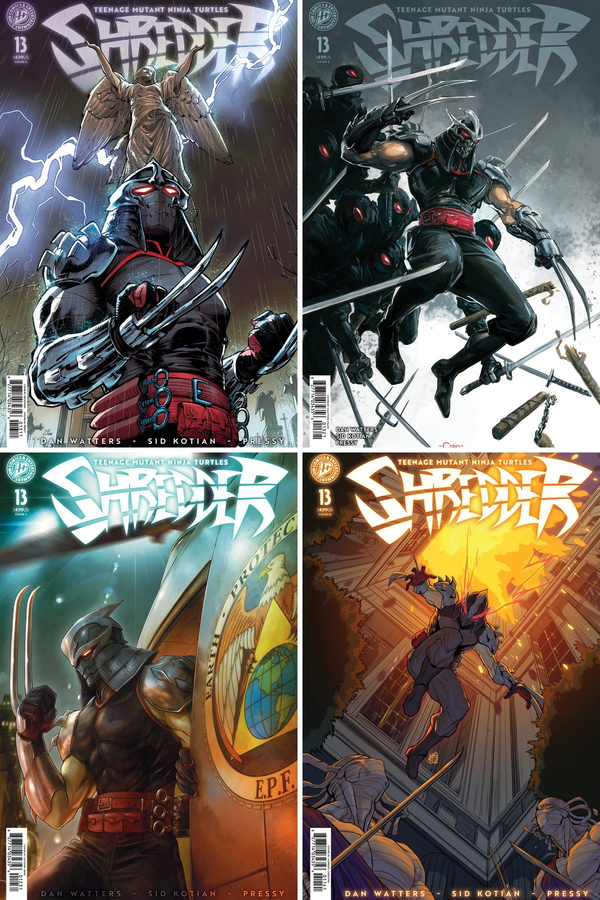 Teenage Mutant Ninja Turtles: Shredder #13 cover collage