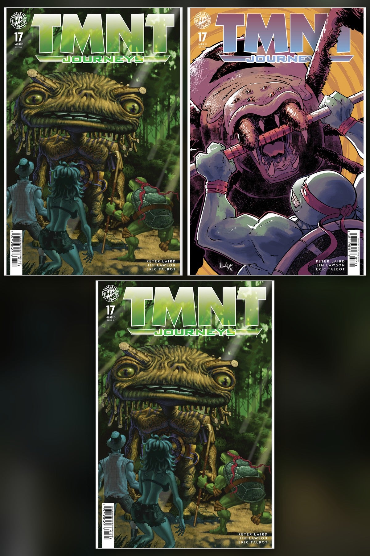 Teenage Mutant Ninja Turtles: Journeys #17 cover collage