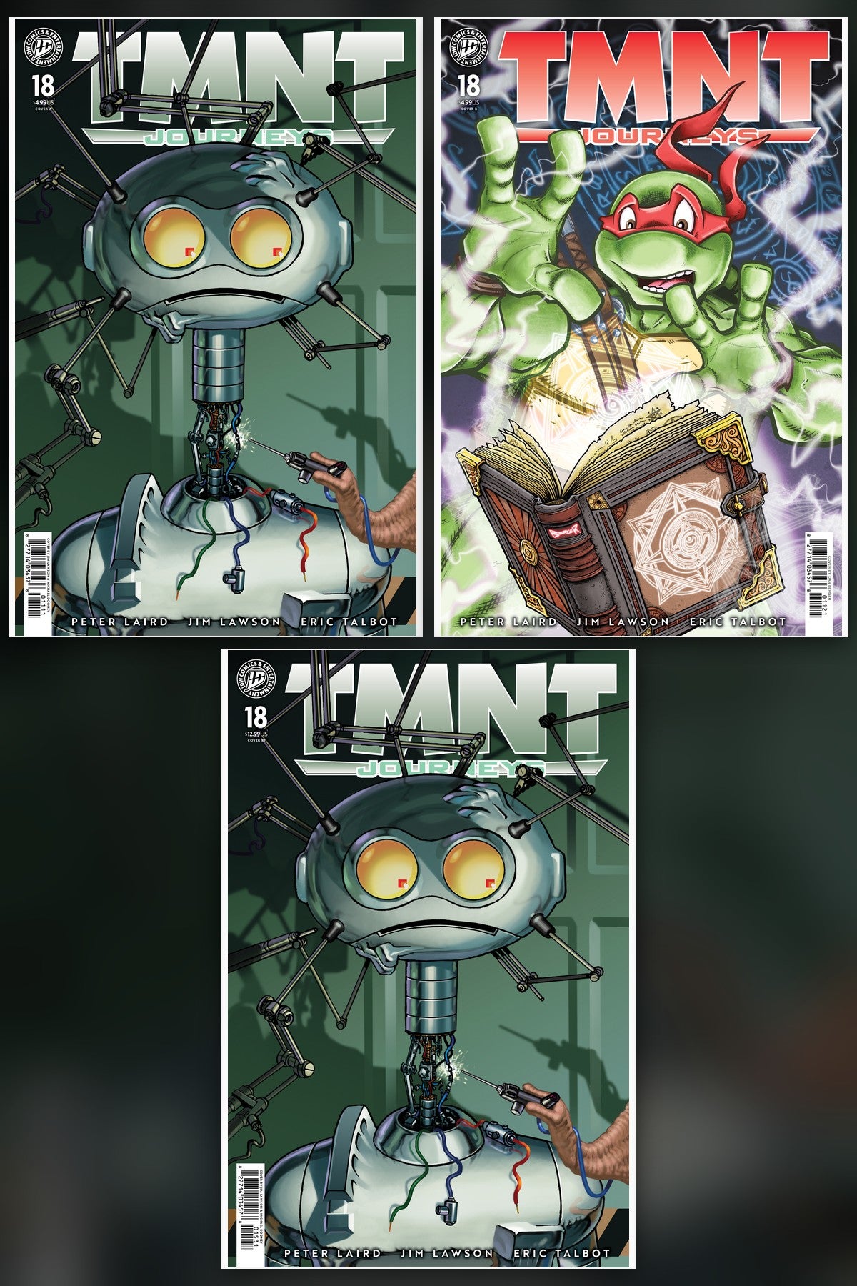 Teenage Mutant Ninja Turtles: Journeys #18 cover collage