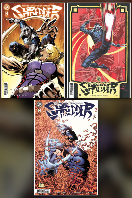 Teenage Mutant Ninja Turtles: Shredder #14 cover collage