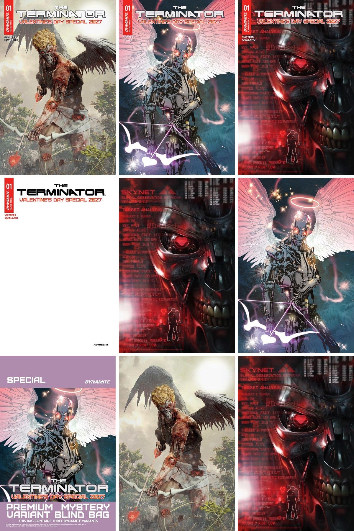 Terminator Valentine's Day Special 2027 #1 cover collage