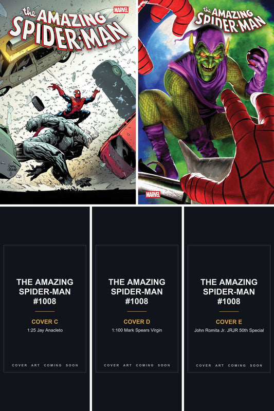 The Amazing Spider-Man #1008 cover collage - Covers C, D & E art coming soon