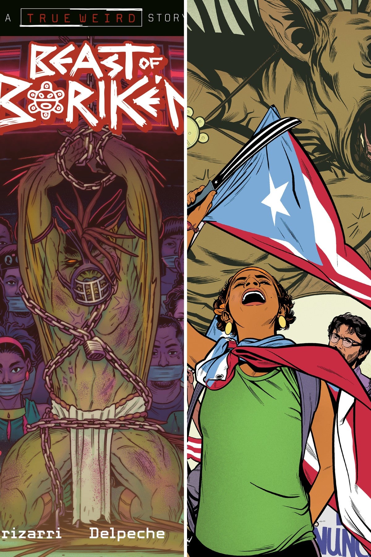 The Beast of Boriken #4 cover collage