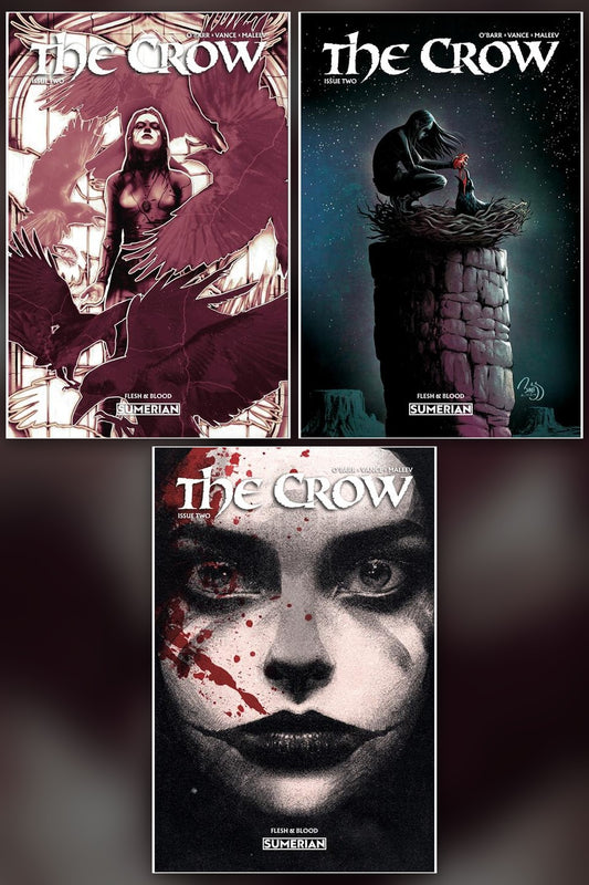 The Crow: Flesh and Blood #2 cover collage