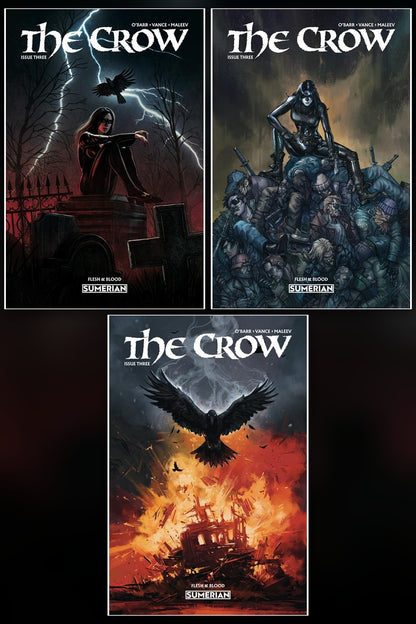 The Crow: Flesh & Blood #3 cover collage
