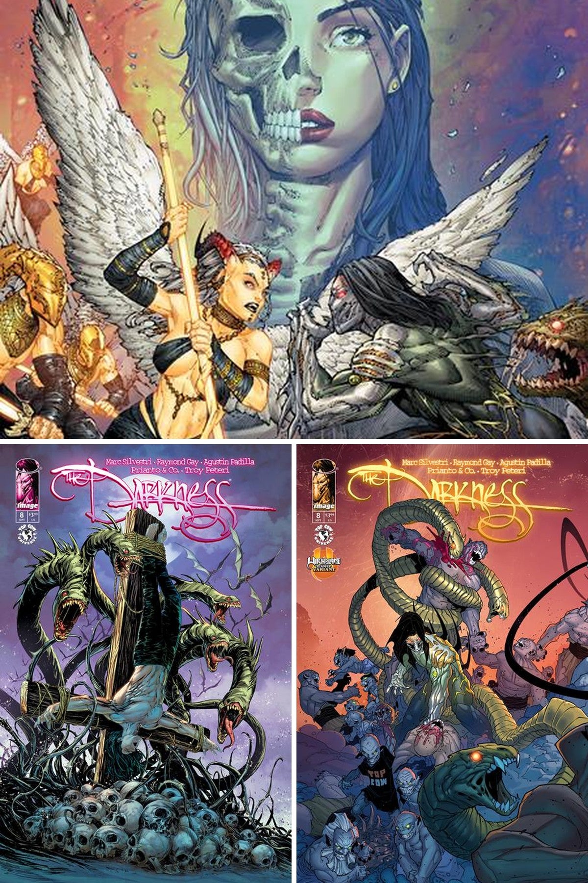The Darkness #8 cover collage