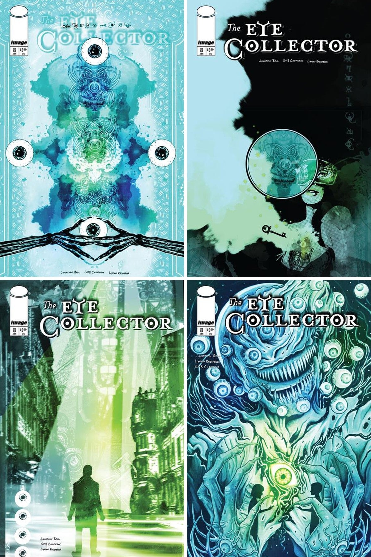 The Eye Collector #8 cover collage