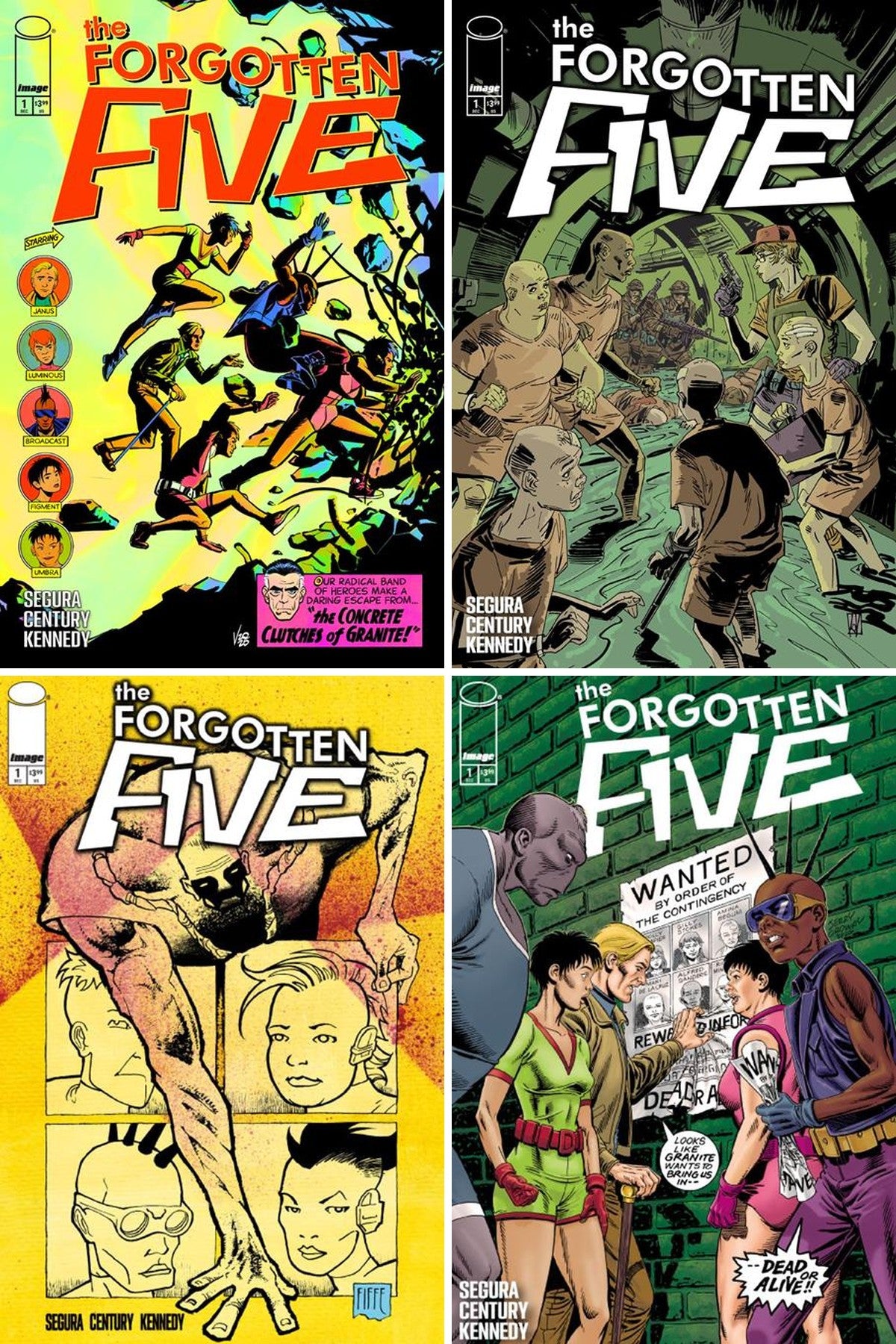 The Forgotten Five #1 cover collage