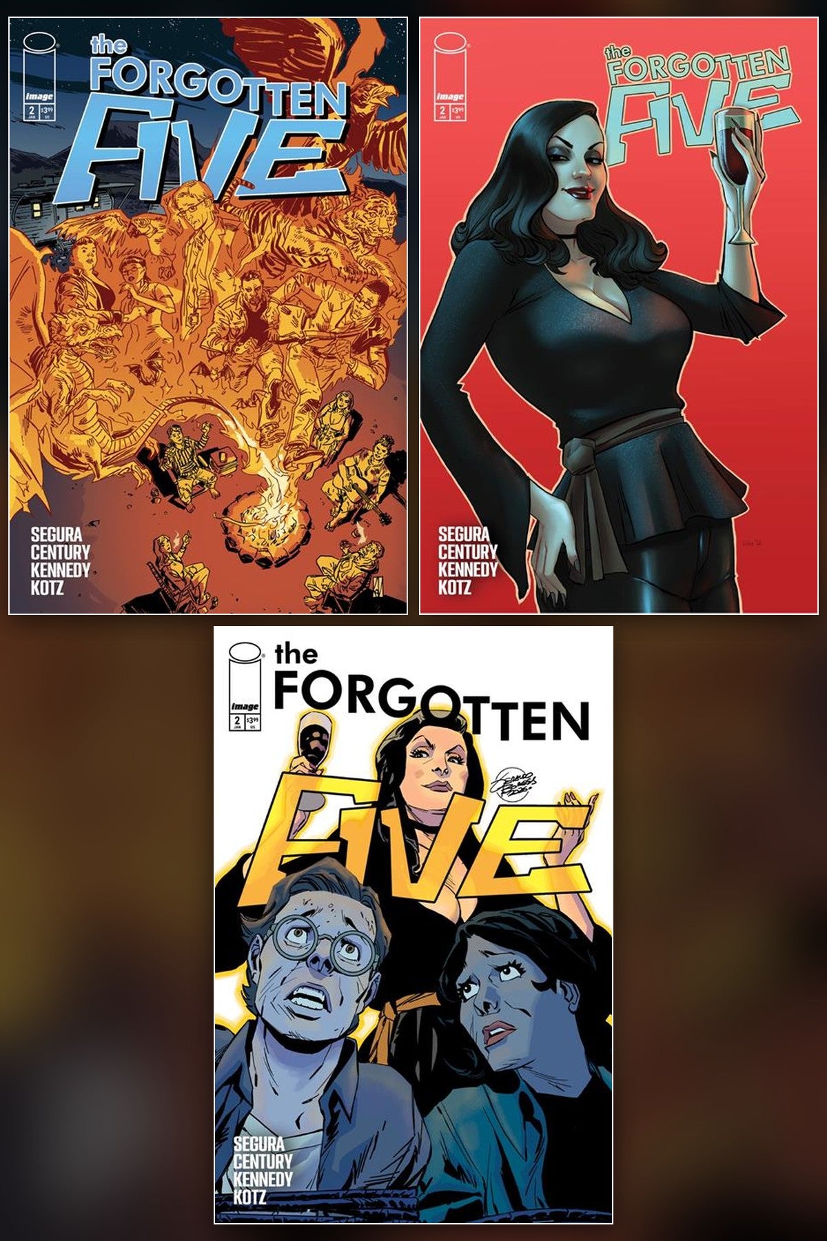 The Forgotten Five #2 cover collage