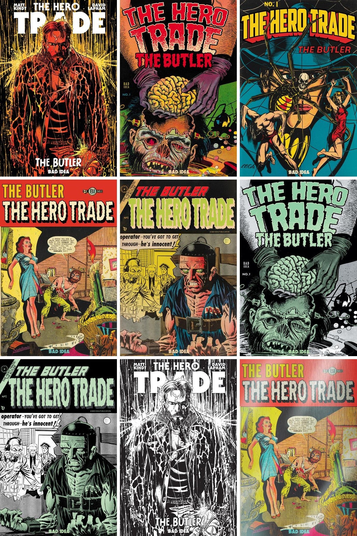 The Hero Trade The Butler #1 cover collage