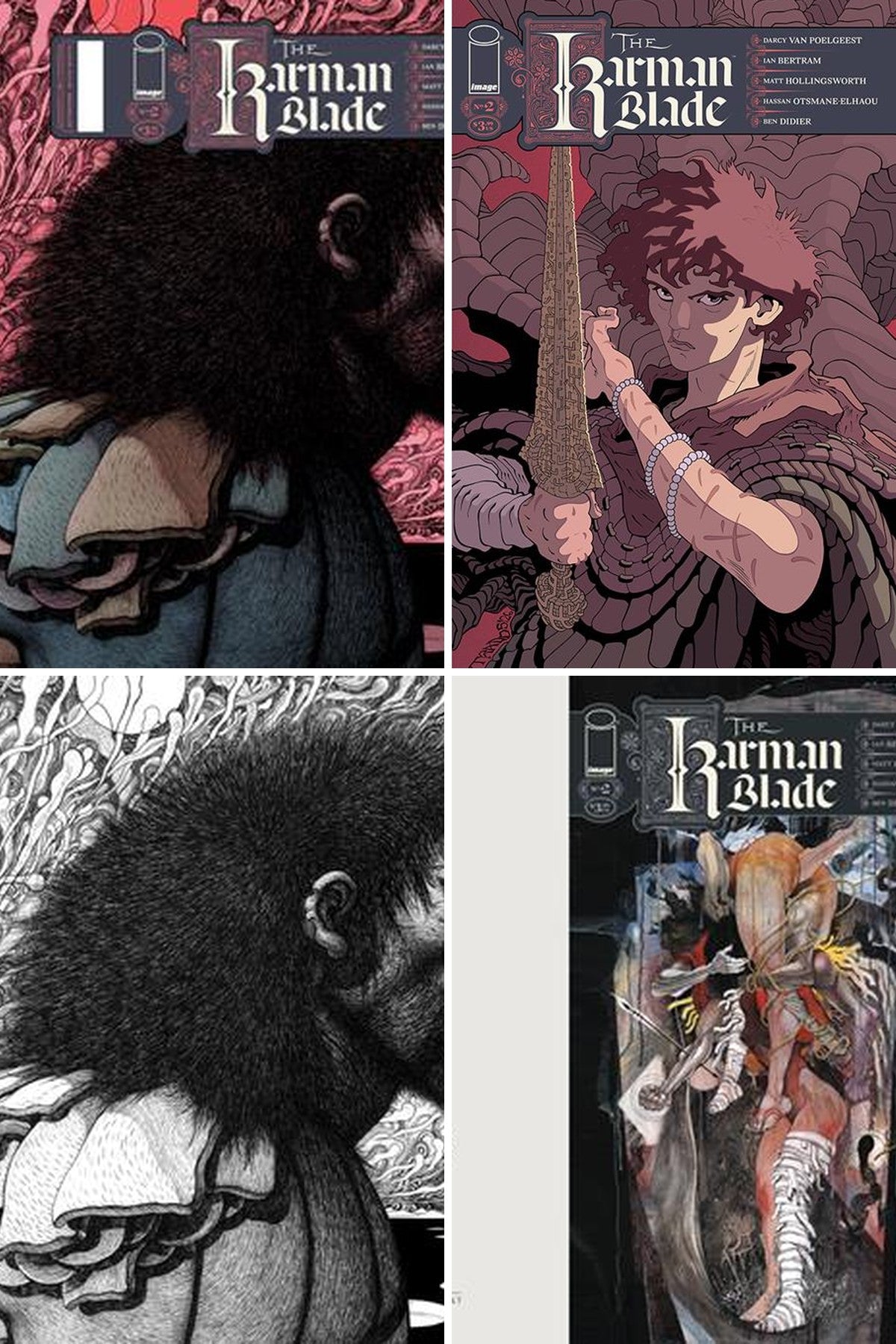 The Karman Blade #2 (Of 4) cover collage