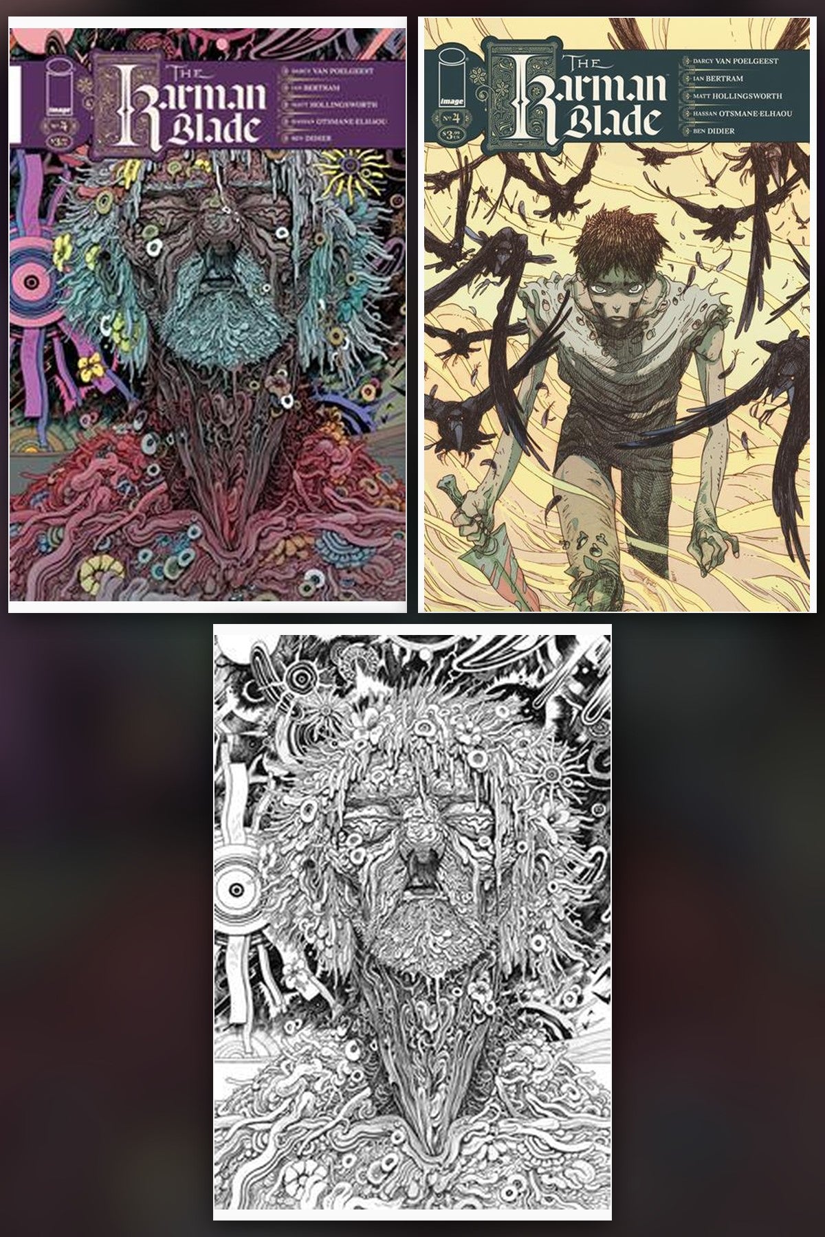The Karman Blade #4 (Of 4) cover collage