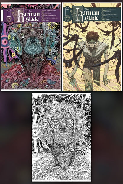 The Karman Blade #4 (Of 4) cover collage