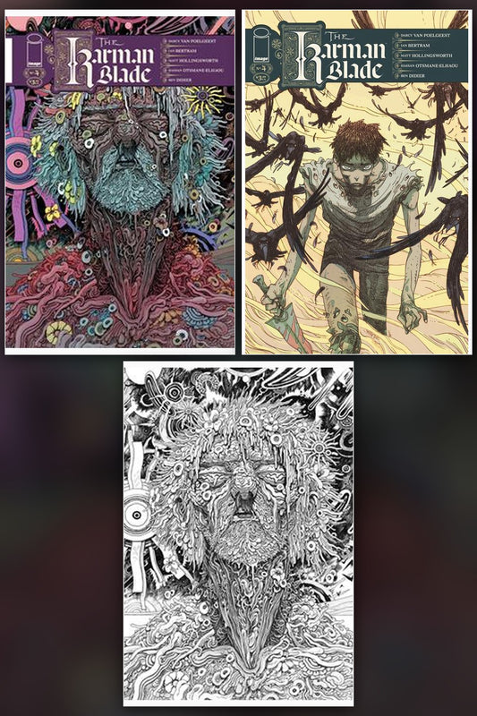 The Karman Blade #4 (Of 4) cover collage