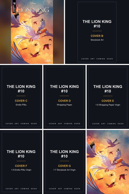 The Lion King #10 cover collage - Covers B, C, D, E, F & G art coming soon