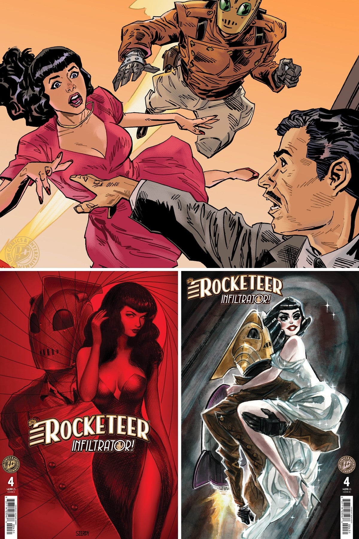 The Rocketeer: Infiltrator! #4 cover collage