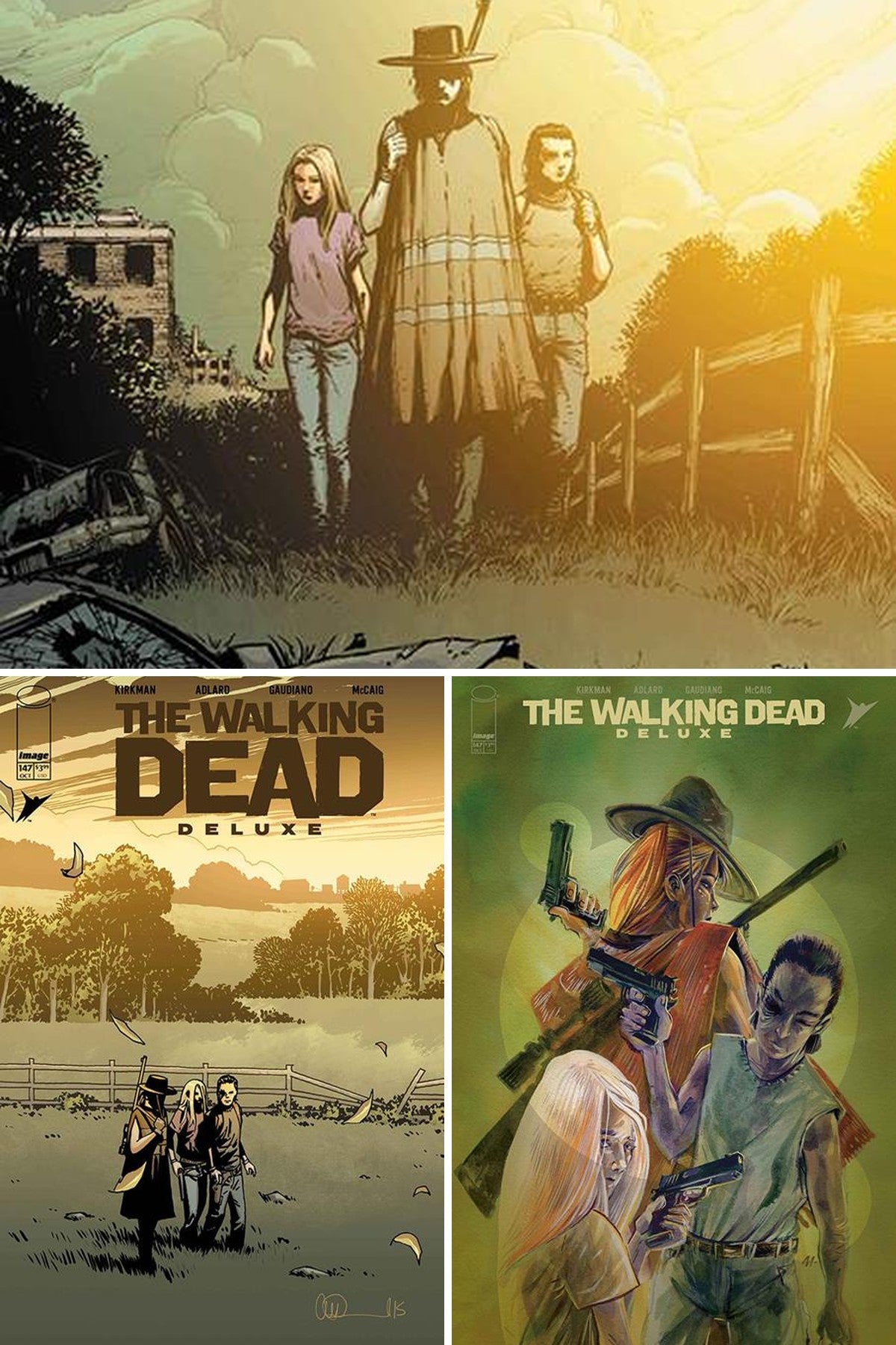 The Walking Dead Deluxe #147 cover collage