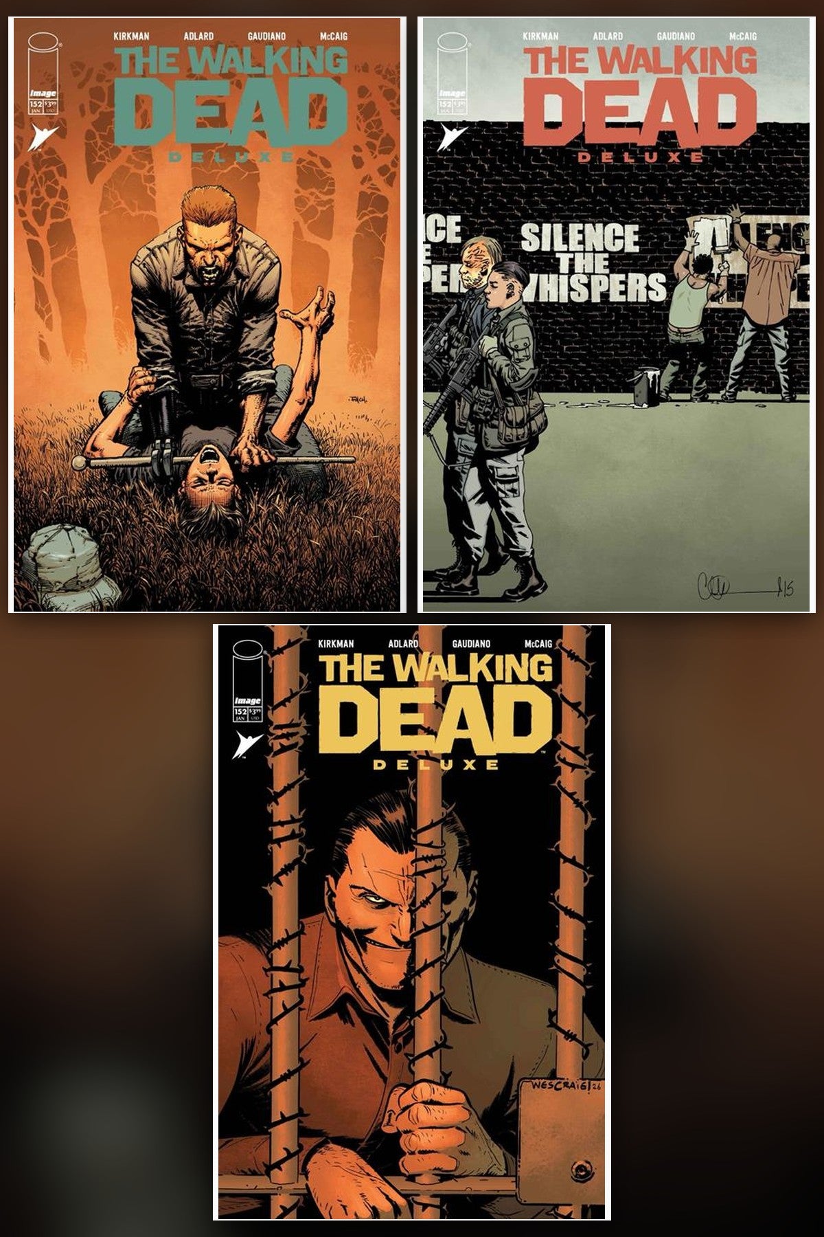 The Walking Dead Deluxe #152 cover collage