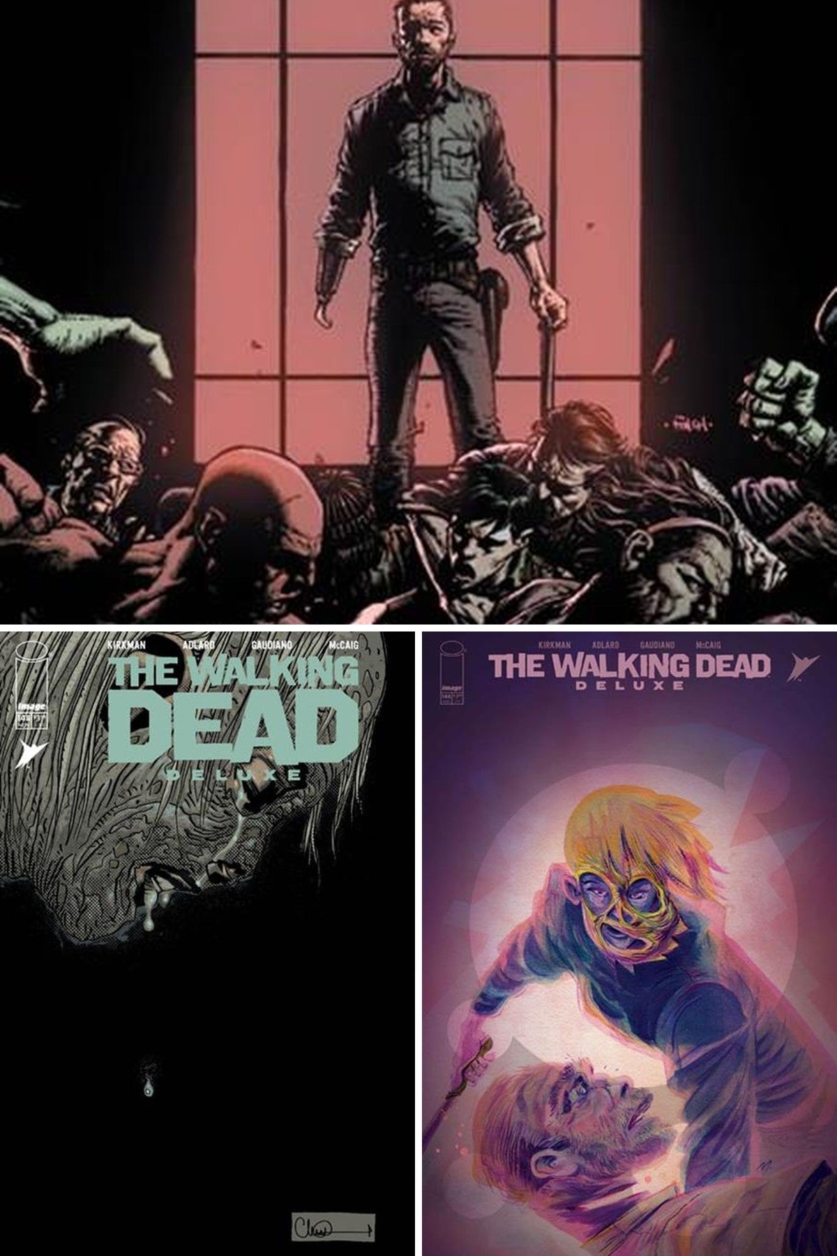 The Walking Dead Deluxe #148 cover collage