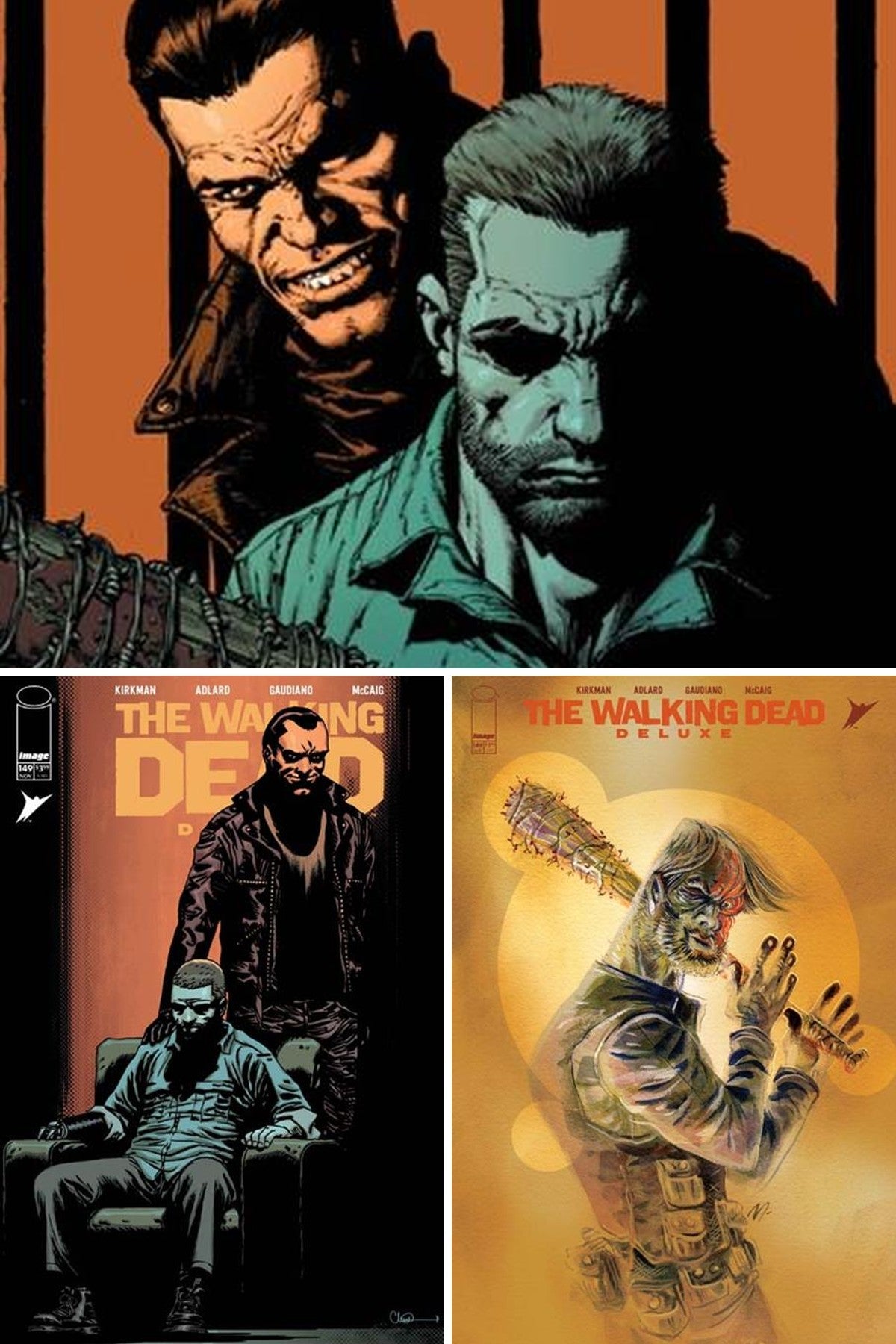 The Walking Dead Deluxe #149 cover collage