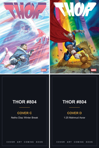 Thor #804 cover collage - Covers C & D art coming soon