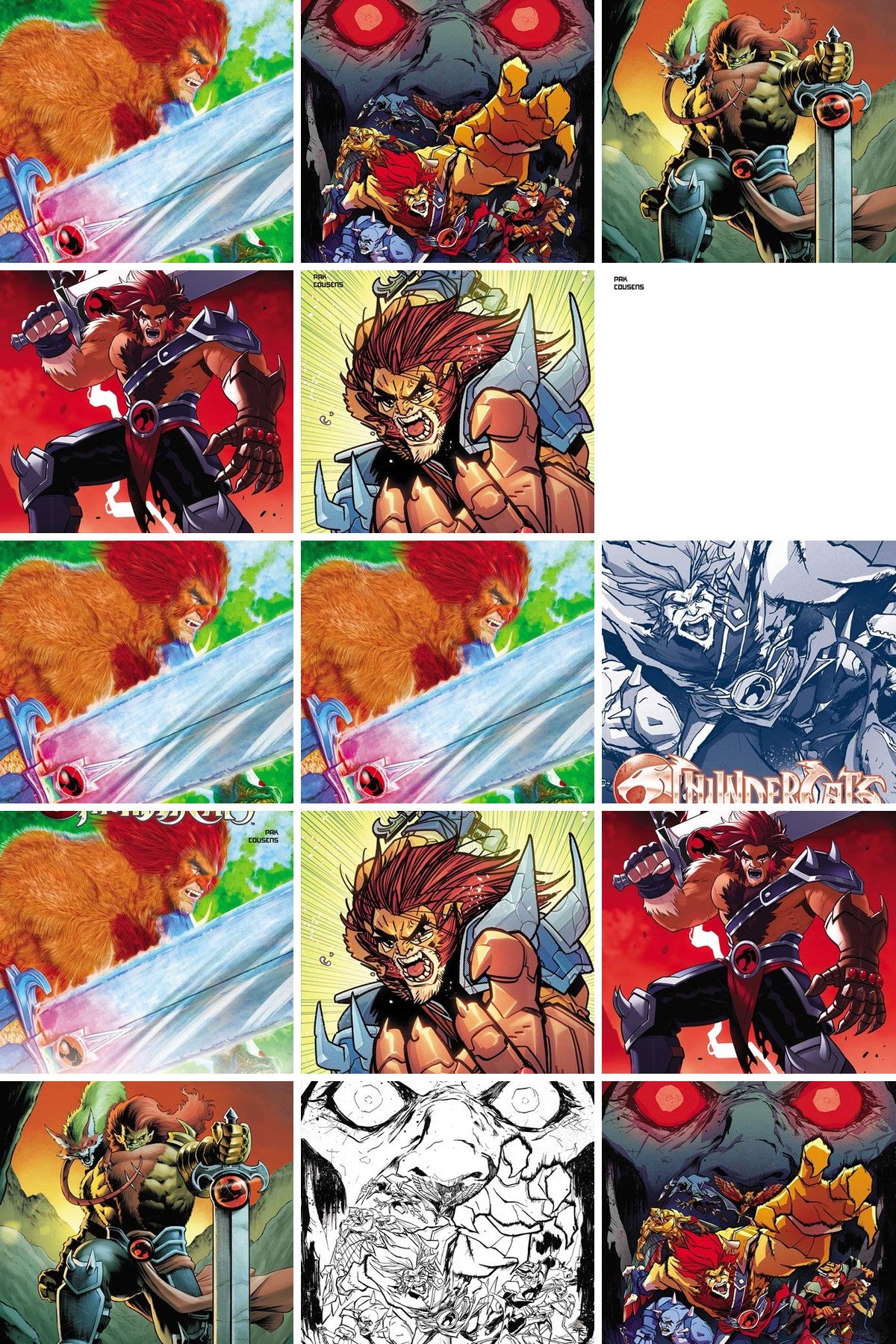 Thundercats (2026) #1 cover collage