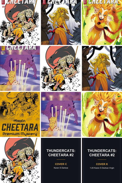 Thundercats: Cheetara #2 cover collage - Covers C & K art coming soon